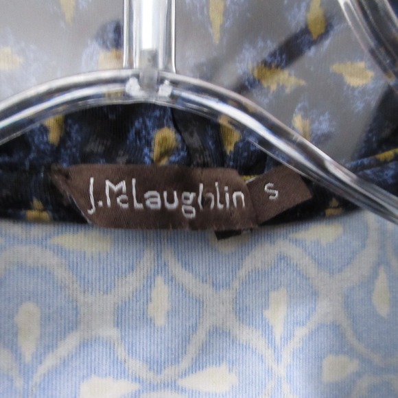 J McLaughlin Top‎ Small Ruffle Neck Durham Catalina Cloth Preppy Academia Career - Picture 4 of 9